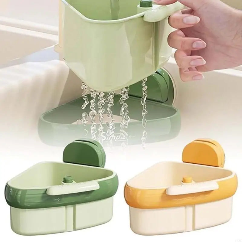 Space Saving Suction Cup Sink Strainer Basket Faucet Hanging Filter