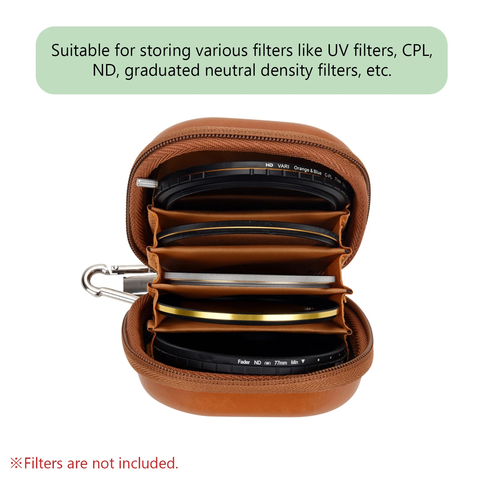 TANLE Filter Hard Storage Case PU Leather Protective Bag Dust-proof