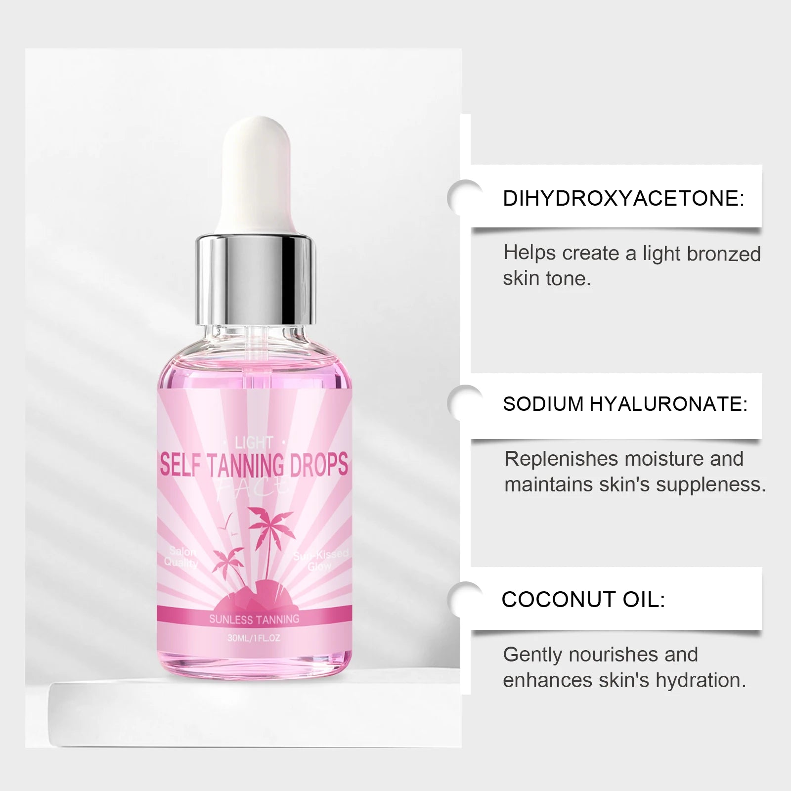 Hoygi Self Tanning Drops – Streak-Free Sunless Bronzing Serum Self Tanning Serum Zpaxo