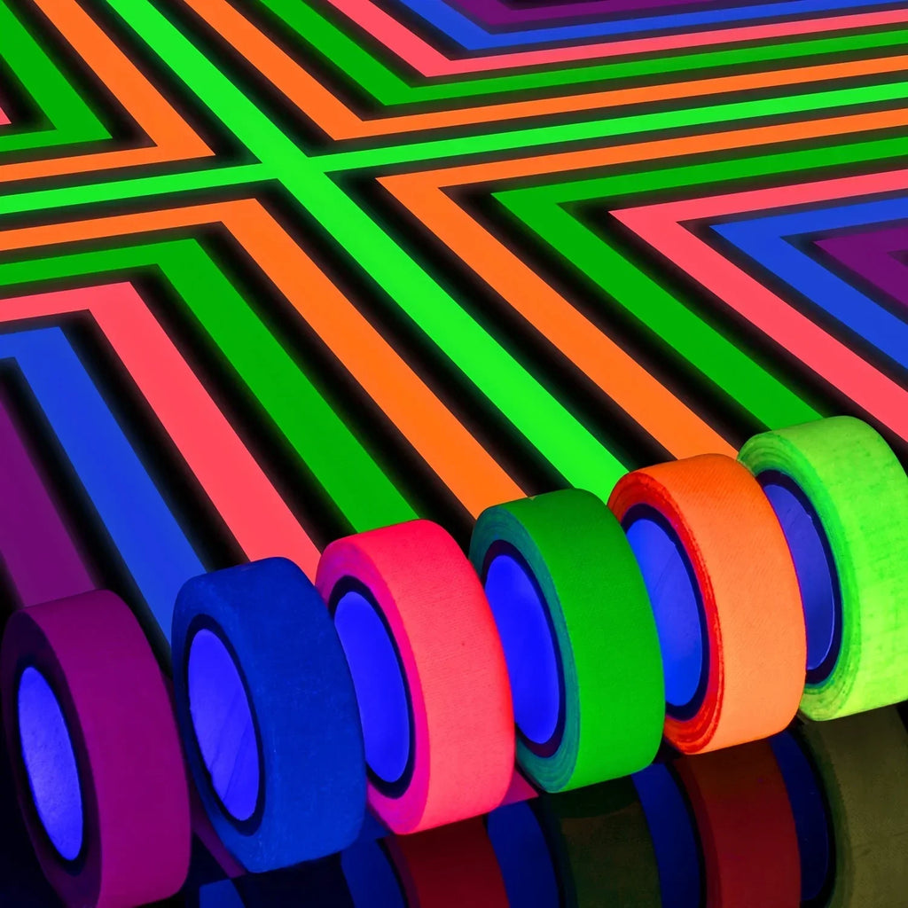 6-Pack UV Black Light Fluorescent Self-Adhesive Tape – DIY Fluorescent Craft Tape Zpaxo