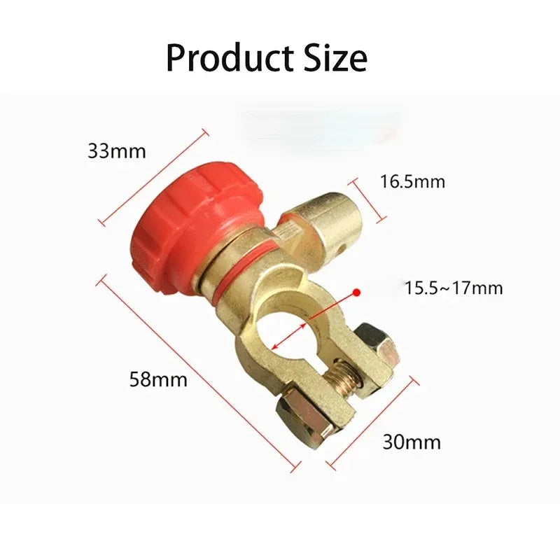 Car Battery Disconnect Switch – 6V 12V 24V Terminal Isolator Battery Disconnect Switch Zpaxo