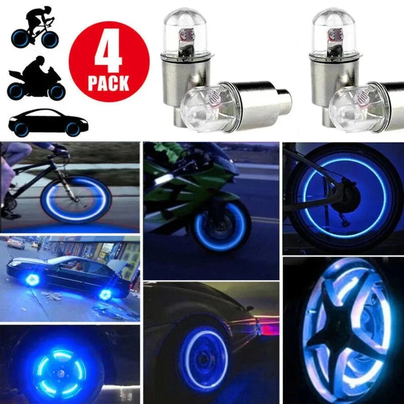 LED Tire Valve Stem Lights – Colorful Flashing Wheel Cap Bulbs