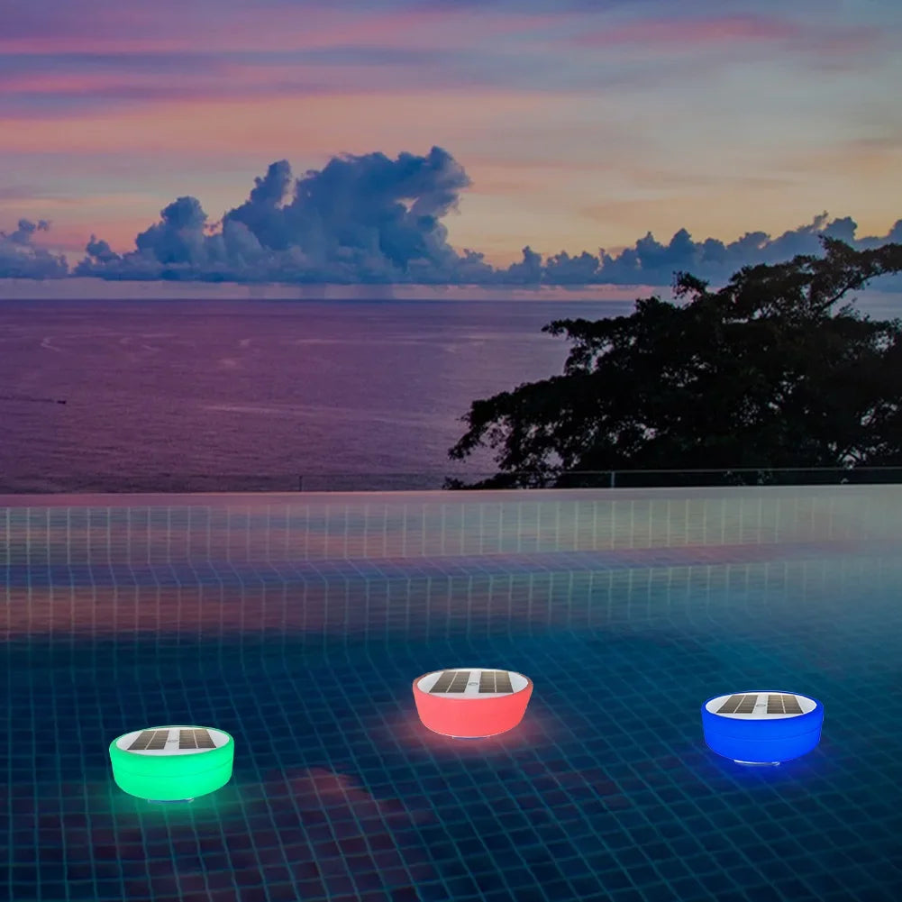 Automatic Pool Cleaner Auto Switching Solar Copper Pool Ionizer Keeps Pool Cleaner and Clear RGB LED Night Light Up To 35000 Gal Zpaxo