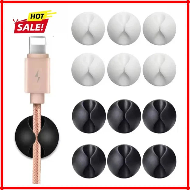 10/20pcs Mini Cable Winder Organizer USB Charging Cable Clips Desk Tidy Organiser Wire Cord Holder Protectors In Home Office Car Zpaxo