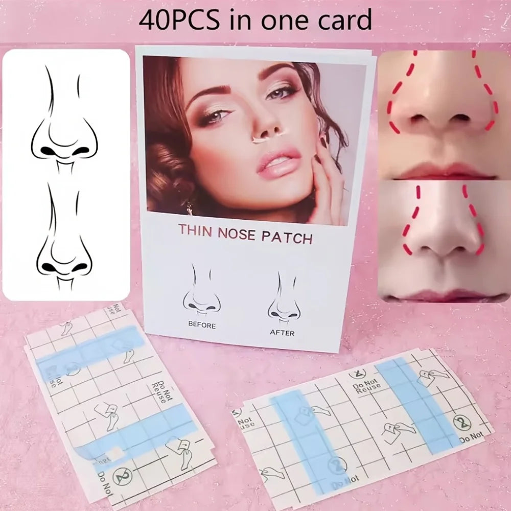 Disposable Clear Invisible Thin Nose Stickers Face Skincare Beauty Zpaxo 40pcs