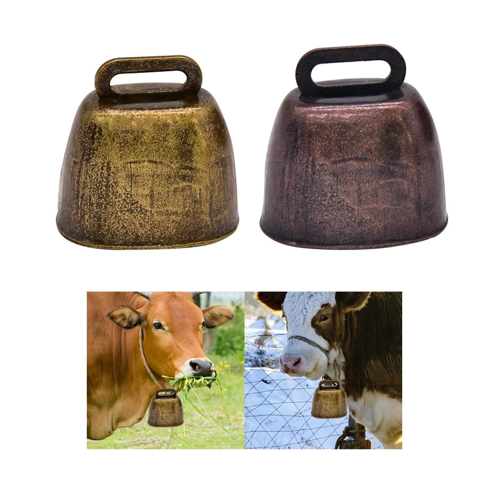 Vintage Style Grazing Bell Wind Chime Pendant Premium Cowbell Loud Bells Loudly Calling for Sheep Horse Cow Pets Supplies Zpaxo