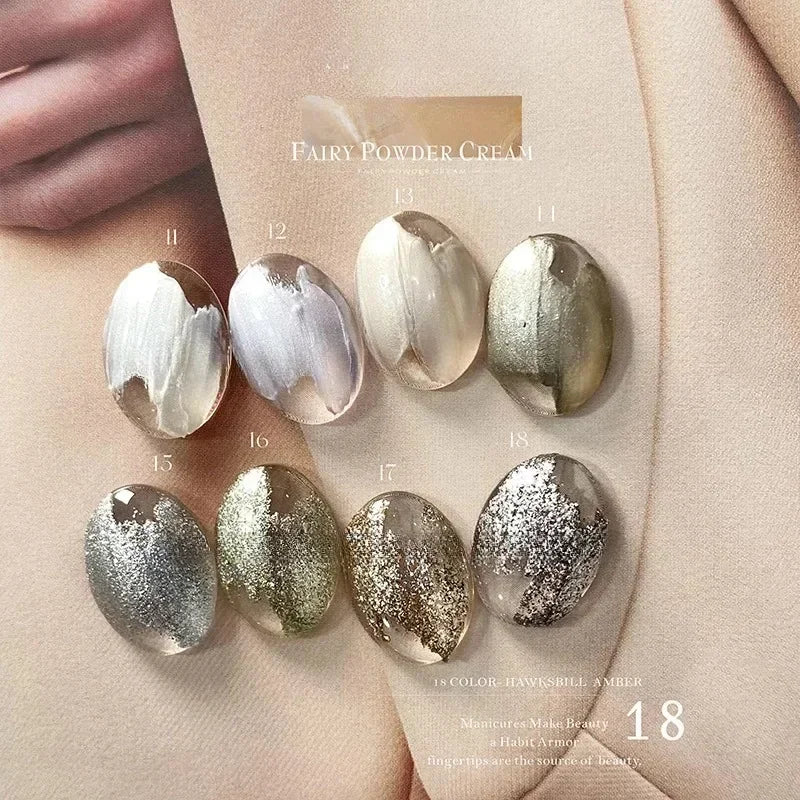9-Color Fairy Glitter Nail Art Powder – Chrome Pigment Paste Set Nail Art Powder Zpaxo