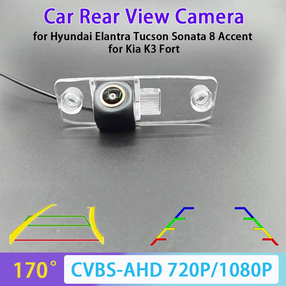 170 Degree AHD 1080P CVBS Car Rear View Camera Hyundai Elantra Tucson