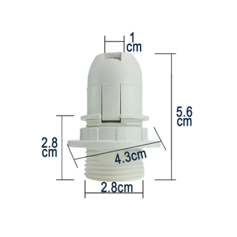 Bedroom Office E27 Bakelite Plastic Lamp Holder Socket Base LED Zpaxo Style2