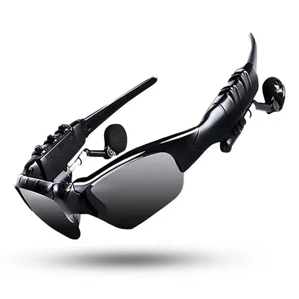 Toptrek Sports Stereo Wireless Bluetooth Cycling Sunglasses 5.0 Headset Phone Polarized Driving Sunglasses Riding Eyes Glasses Zpaxo Blackk