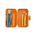 Portable Toothbrush Box Orthodontic Oral Hygiene Tools Kits Zpaxo Orange