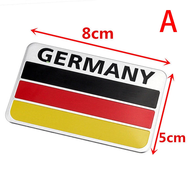 CM3D Aluminium Auto Car Emblem Germany German Flag Logo Grille Badge Zpaxo A