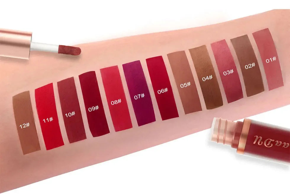 Waterproof Matte Velvet Lip Glaze Moisturizing Long Lasting Non-stick