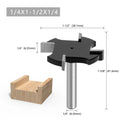 Spoilboard Surfacing Router Bit 1 Shank Wood Milling Cutter 4 Flutes
