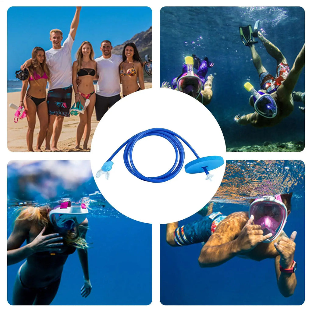 Full Face Dry Snorkel Diving Silicone Anti Leak Breathing Valve Deep