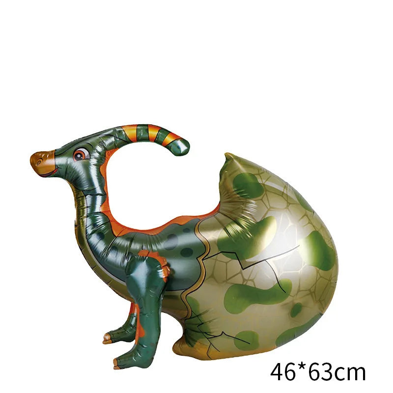 4D Giant Walking Dinosaur Foil Balloons Jungle Animal Childrens Zpaxo Light Grey As shown