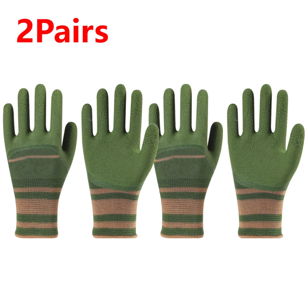 Gardening Gloves Yard Work Garden Gloves Puncture-Resistant Thorn-Proof Waterproof Planting Tool Indoor/Outdoor Protective Zpaxo 2 Pairs