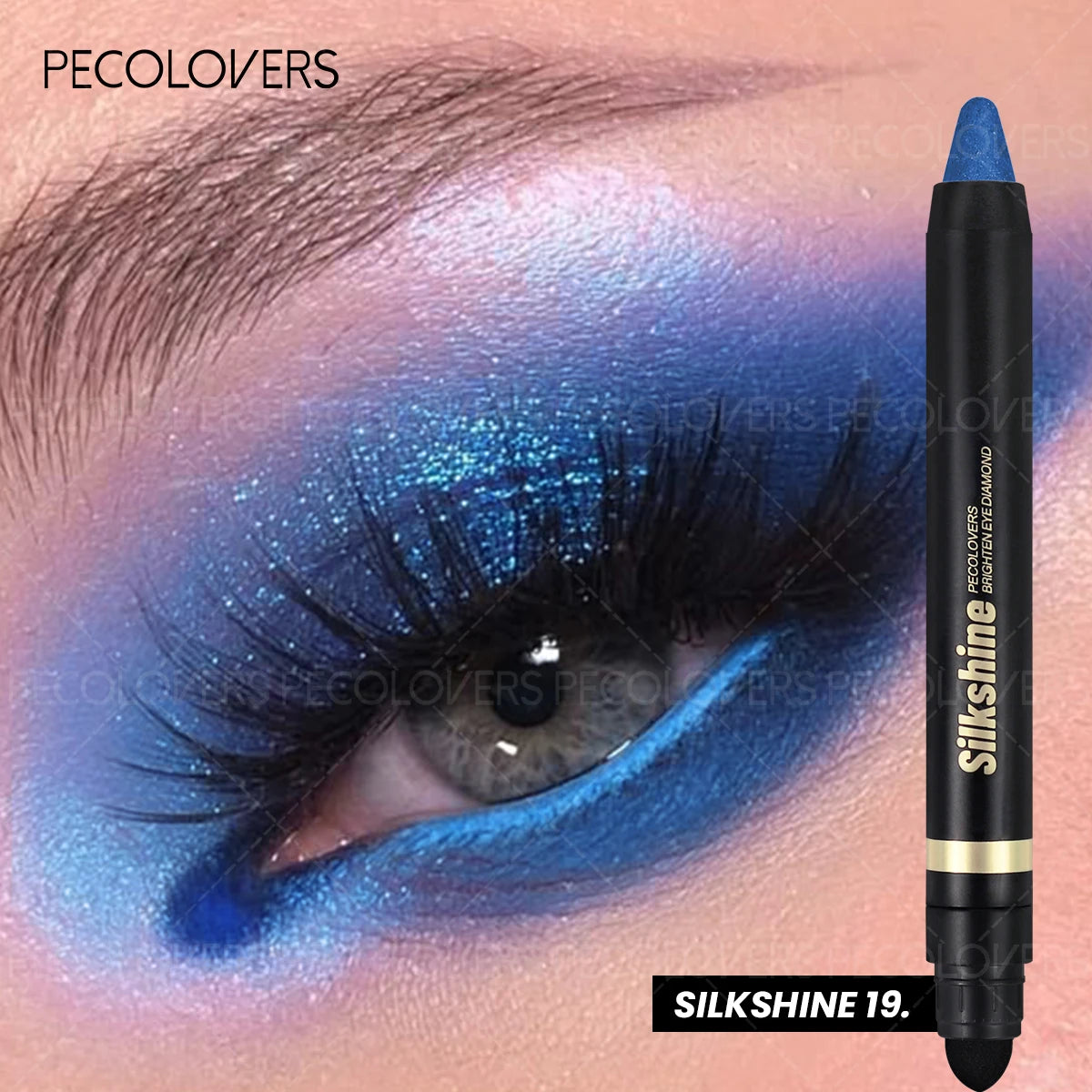 Smudge-proof Metallic Eyeshadow Stick Pearlescent Shimmer Quick Zpaxo 19