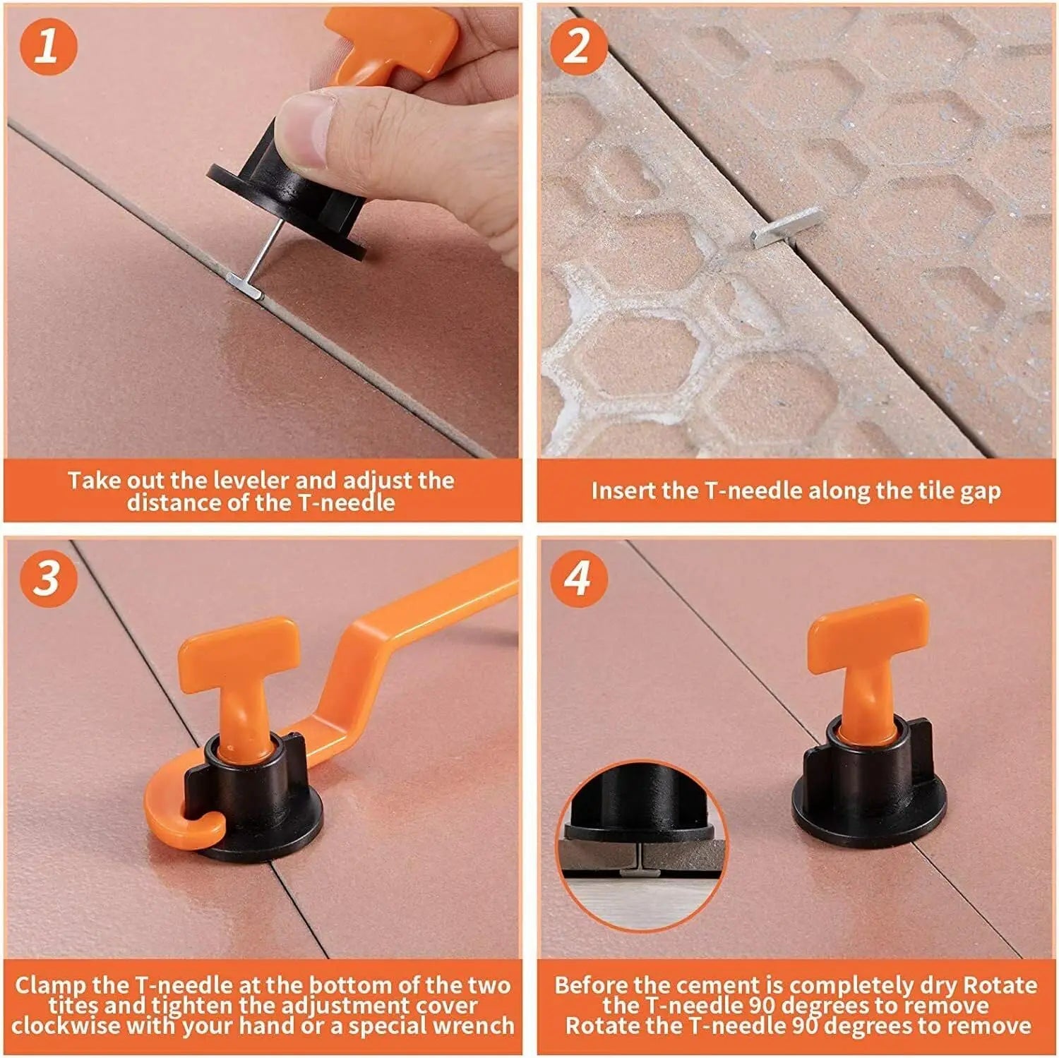 Floor Tile Leveling System Clips Spacers Porcelain Ceramic Leveler Zpaxo
