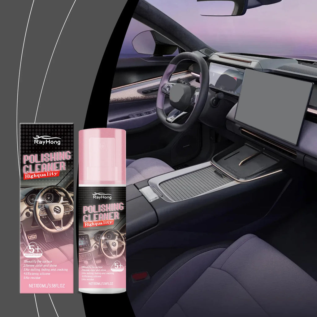 Car Interior Polishing Agent Versatile Interior Cleaning Stubborn Dirt Stain Grease Dust Polish Leather High Gloss Polish Agent Zpaxo