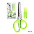 New kitchen cutting stainless steel multi-layer scallion scissors with three to five layers of creative home vegetable scissors Zpaxo five floors
