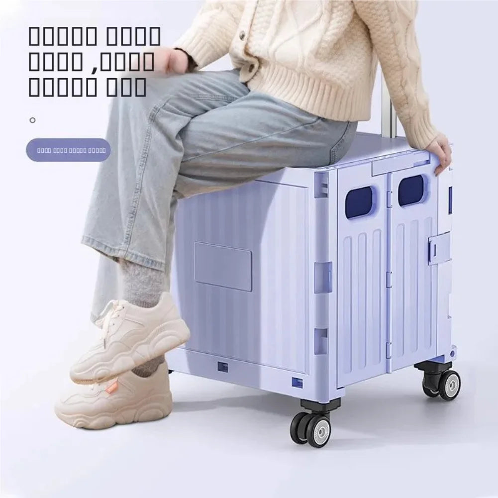 Foldable Outdoor op Cart with Pull Rod Vegetable Bung Small Pusart Multi-Functional Home Use Cam Cart Zpaxo