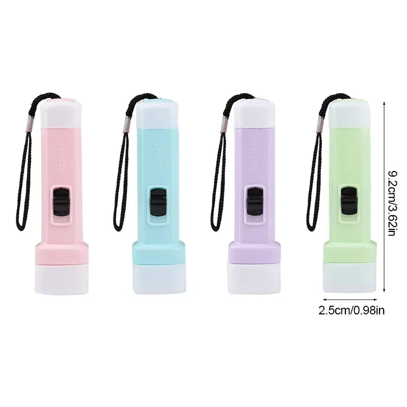 5- Outdoor Kids LED Flashlight Mini Portable Plastic Light Lanyard