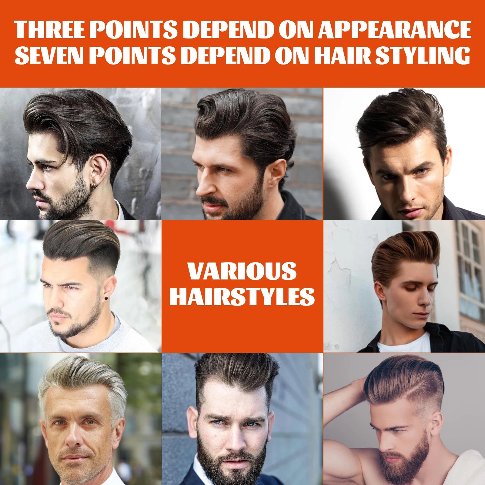 Jaysuing 2-in-1 Men's Hair Wax Gel with Wide Tooth Comb Hair Wax Pomade Zpaxo