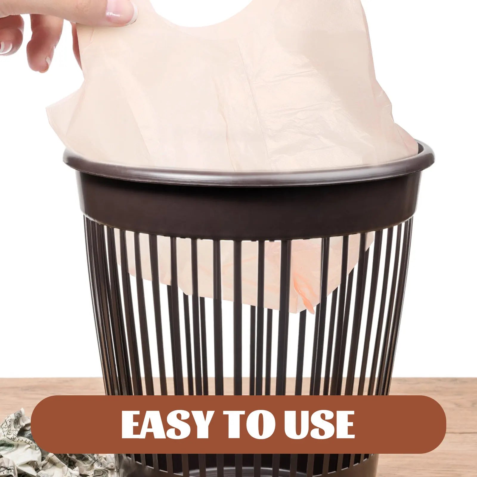 6 Rolls Small Trash Bags Cat Litter Bedroom Bathroom Car Use Thick Pe