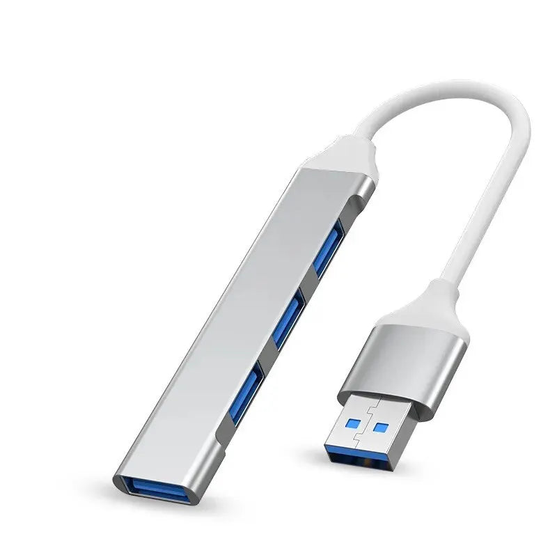 Mini USB C Hub 4Port Adapter USB3 1Multi Splitter 4in1 Docking Zpaxo USB HUB Silver