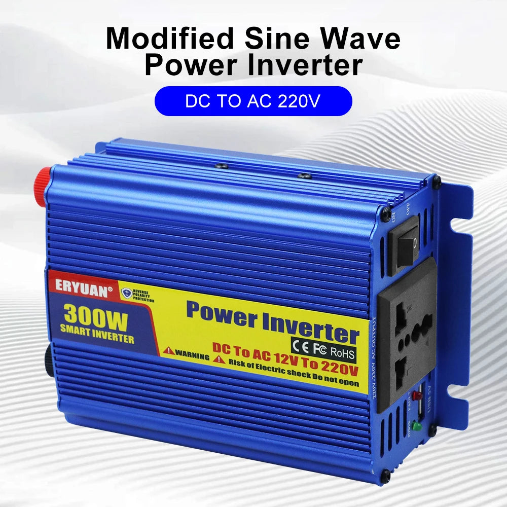 Portable Car Power Inverter 300W Multi Scenario Use Multifunctional