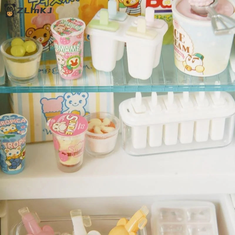 ▶1 Set Mini Ice Stick Ornament Cute Miniature Dollhouse Food Simulation Ice Cream Popsicle Model For Doll DIY Accessories Zpaxo
