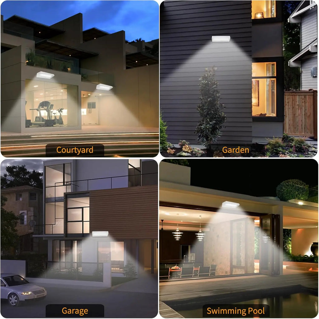 Outdoor Solar Powered 48 LED Lights PIR Sensor 4000mAh Waterproof Zpaxo