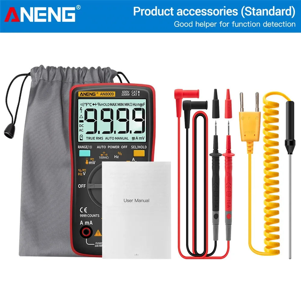 ANENG AN8009 Electrical Capacitance Meter Temp Diode Transistor