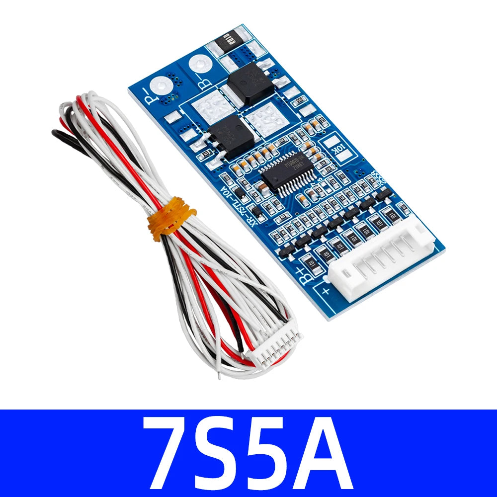 7S LiFePO4 BMS Protection Board 3 2V-22 4V 5A 10A Cell Balancing Zpaxo 5A