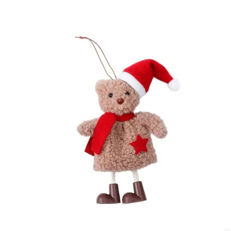 Lovely Santa Hat Bear Christmas Ornament Tree Decoration