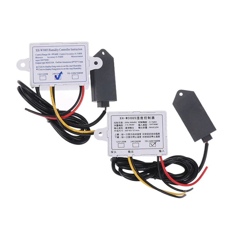 12V 24V 220V XH-W3005 Digital Humidity Controller Humidistat Hygrometer Humidity Control Switch Regulator + Humidity Sensor Zpaxo