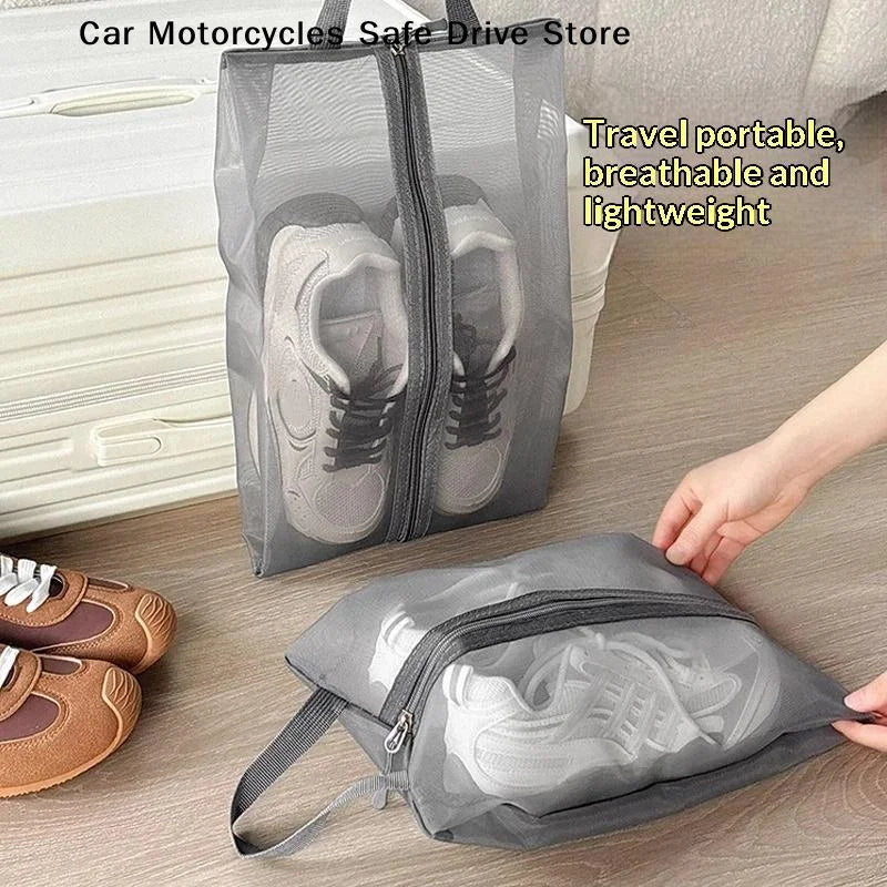 M1Pcs Large Capacity Organizer Foldable Breathable Mesh Shoe Bags Gym
