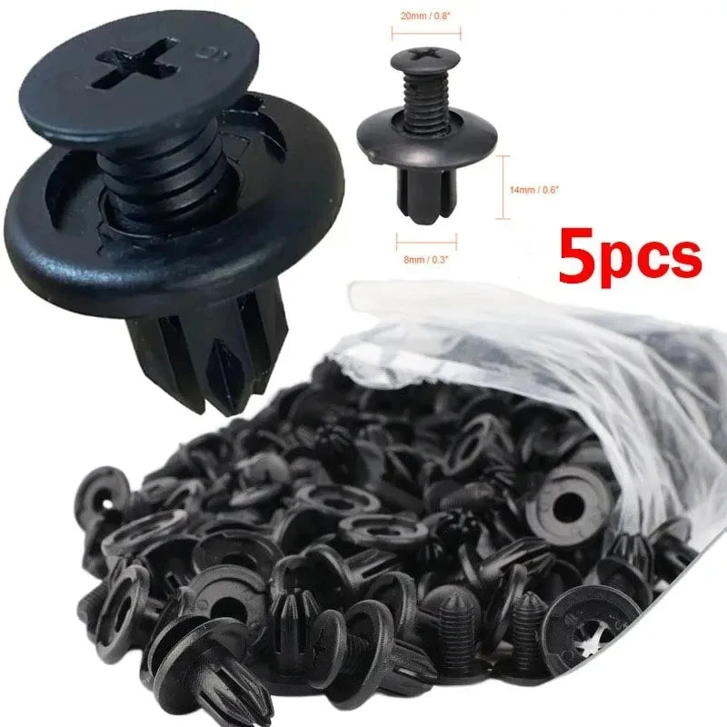 Plastic Push Rivet Clips – Car Bumper & Fender Fasteners 8mm