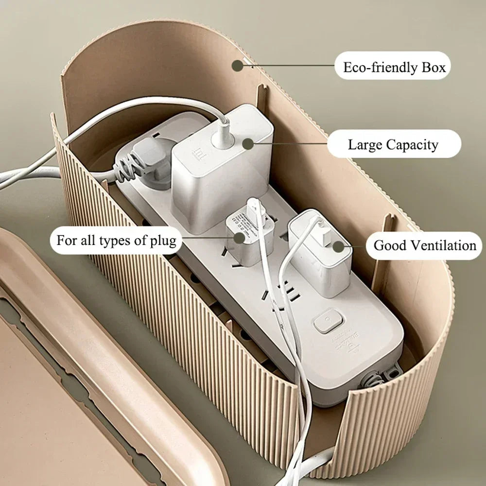 Nordic Plug Board Storage Box Cable Wire Organizer Case Socket