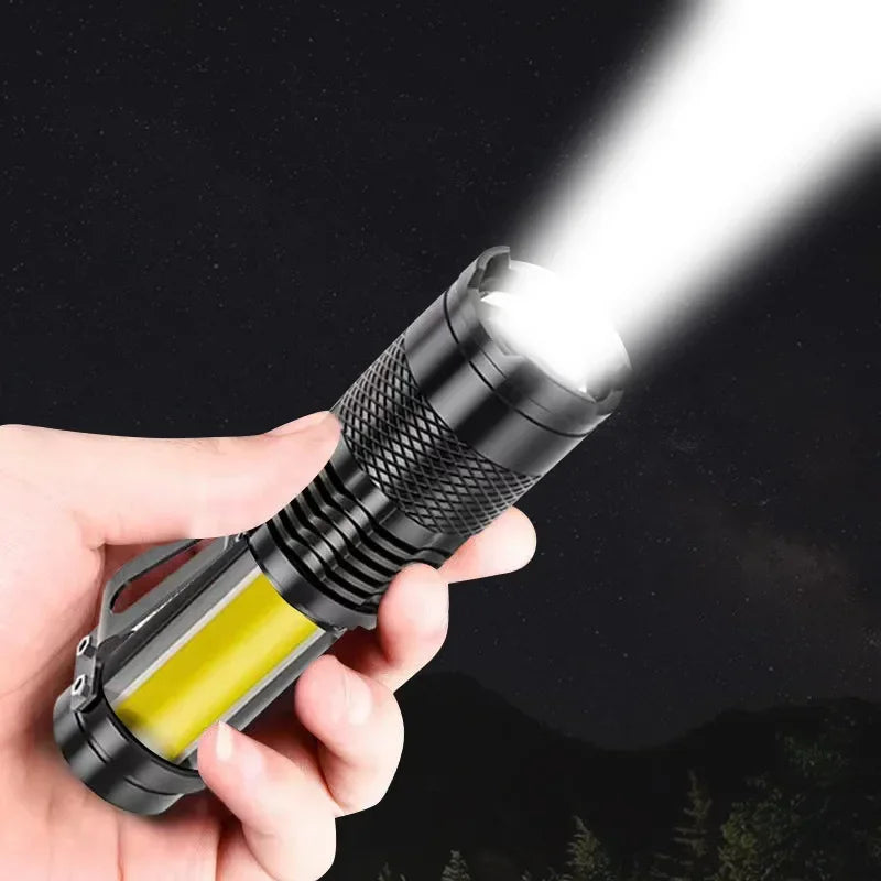 ESMARTER Mini LED Flashlight – USB Rechargeable Zoomable Torch