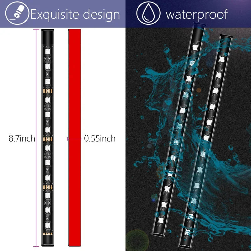 Car Interior LED Decorative Light Bar Ambient USB Cigarette Lighter