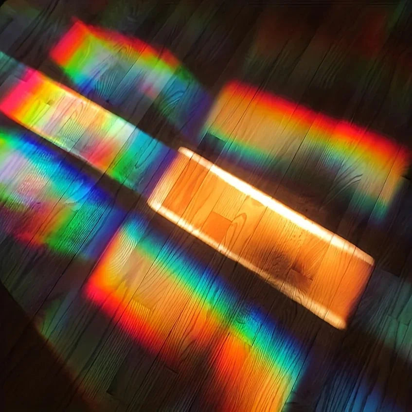 Physics Science Toy Triple Prism Glass Reflecting Light Spectrum