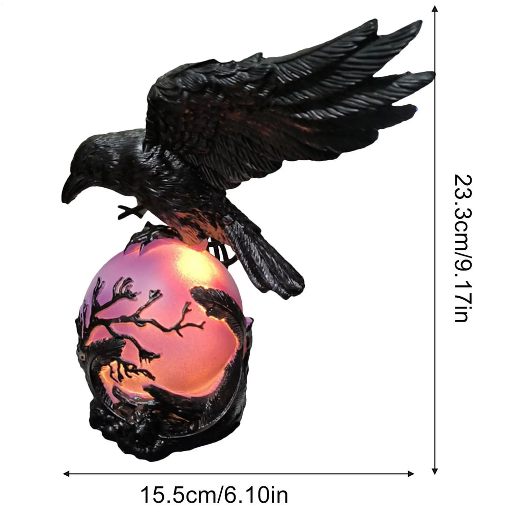 Raven Light Gothic Violet LED Fantasy Home Decor Glowing Orb Lamp