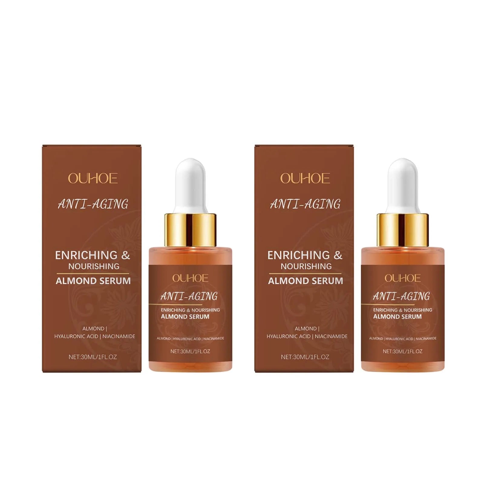 Almond Face Serum – Hydrating, Brightening & Pore Firming Face Serum Zpaxo 2 x 30ml Boxed