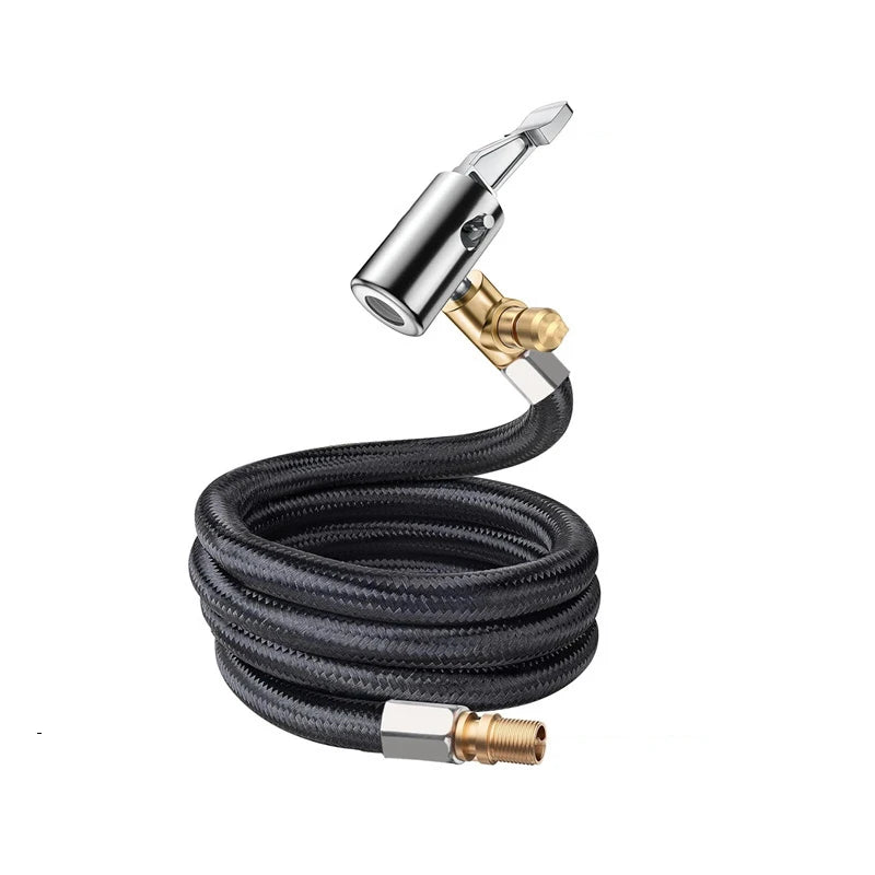 31" Flexible Tire Inflator Hose Extension – 90° Lock-On Chuck Kit