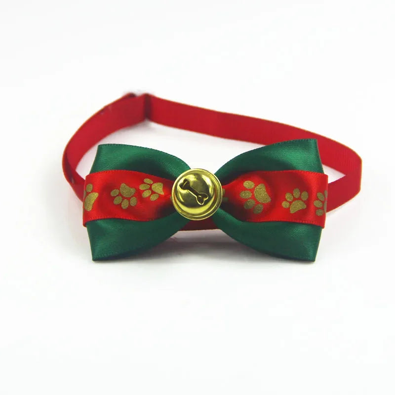 Pet Cat Christmas Collar Birthday Gifts Bowknot Neck Strap Costume