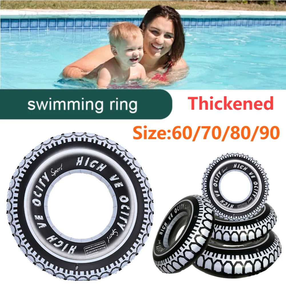 Tyre Shaped Adults Swimming Ring Decorations Car Tire Inflatable Pool