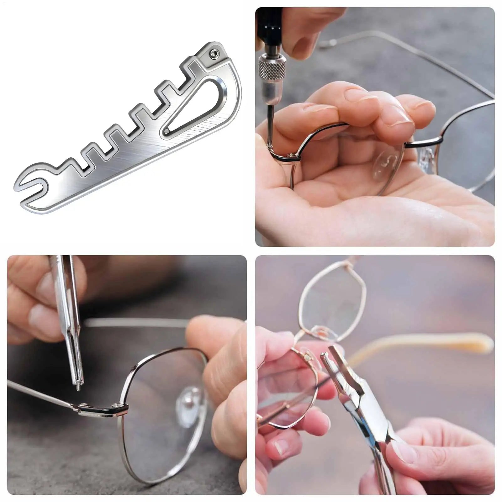 Eyeglass Frame Adjustment Tool – Temple & Nose Pad Bender Eyeglass Repair Tool Zpaxo