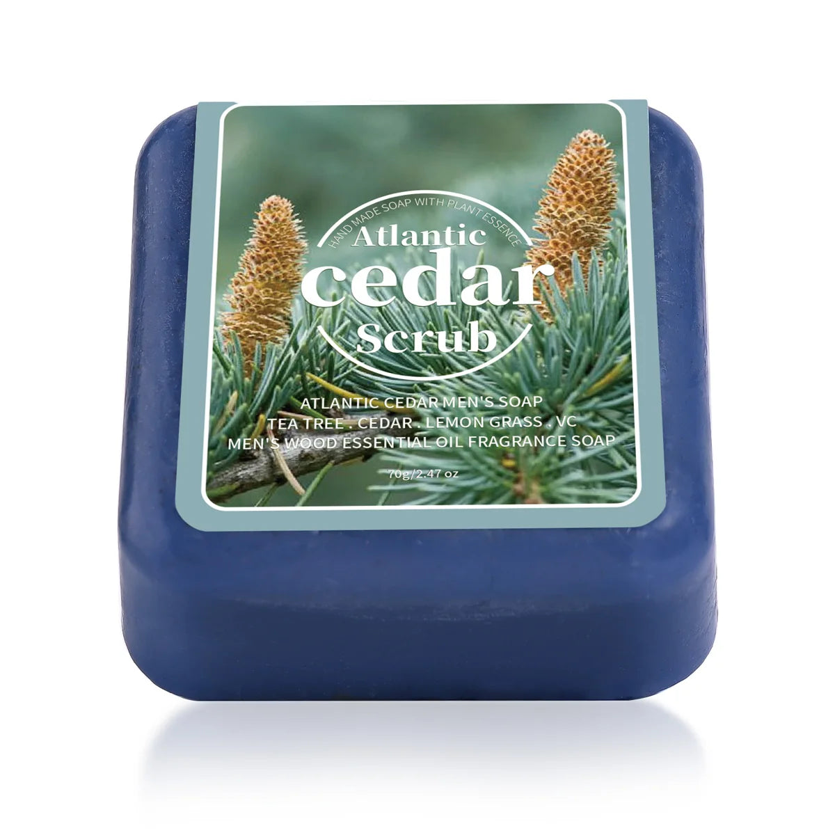 Men's Cedar Essential Oil Soap Travel Portable Hotel Soap Deep Cleansing Wood Fragrance Handmade Soap, Face Wash and Bath Soap Zpaxo